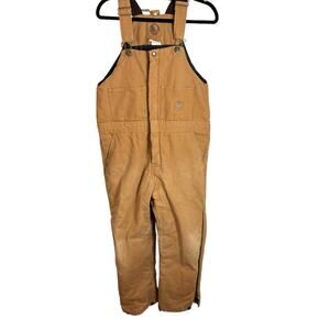 BERNE Work insulated overalls YOUTH sz Large (14-16) -camel brown